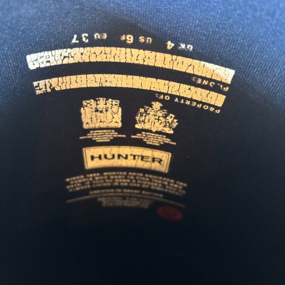 Hunter Original Refined Tall Navy Rain Boots - Picture 7 of 8